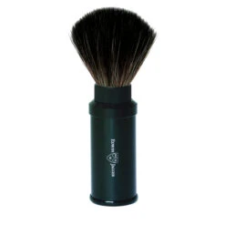 Edwin Jagger Black Travel Shaving Brush (Black Synthetic)