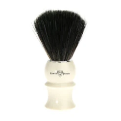 Edwin Jagger Imitation Ivory Shaving Brush (Black Synthetic)