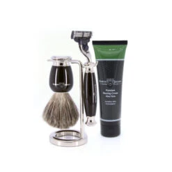 Edwin Jagger 58 Series 3pc Imitation Ebony & Nickel Mach3 Set (Aloe Vera) 5 Edwin Jagger 58 Series 3pc Imitation Ebony & Nickel Mach3 Set (Aloe Vera) -Shaving Supply Store 58eb av tube