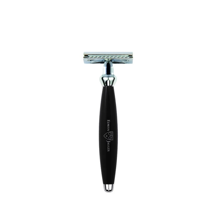 Edwin Jagger Bulbous Black DE Safety Razor + Free Feather Blades 1 Edwin Jagger Bulbous Black DE Safety Razor + Free Feather Blades