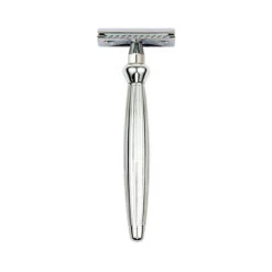 Edwin Jagger Bulbous Lined DE Safety Razor & Feather Blades (Closed Comb)