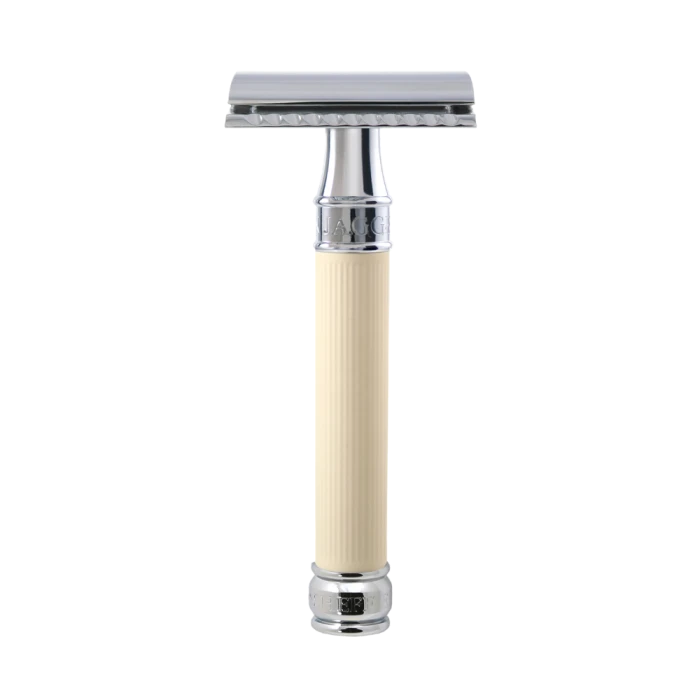 Edwin Jagger DE87 Imitation Ivory Rubber Coated DE Safety Razor (Closed Comb) 1 Edwin Jagger DE87 Imitation Ivory Rubber Coated DE Safety Razor (Closed Comb)