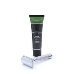 Edwin Jagger Chrome Lined DE89L Safety Razor With Aloe Vera Shaving Cream Tube -Shaving Supply Store de89l av tube