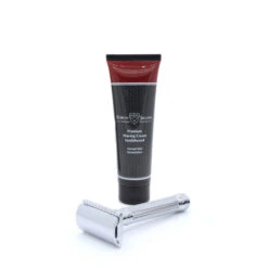 Edwin Jagger Chrome Lined DE89L Safety Razor With Sandalwood Shaving Cream Tube -Shaving Supply Store de89l sw tube