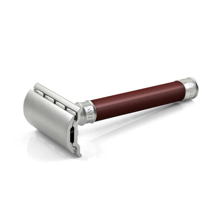 Edwin Jagger 3ONE6 Stainless Steel Burgundy DE Safety Razor 2 Edwin Jagger 3ONE6 Stainless Steel Burgundy DE Safety Razor - Image 2