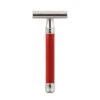 Edwin Jagger 3ONE6 Stainless Steel Red DE Safety Razor