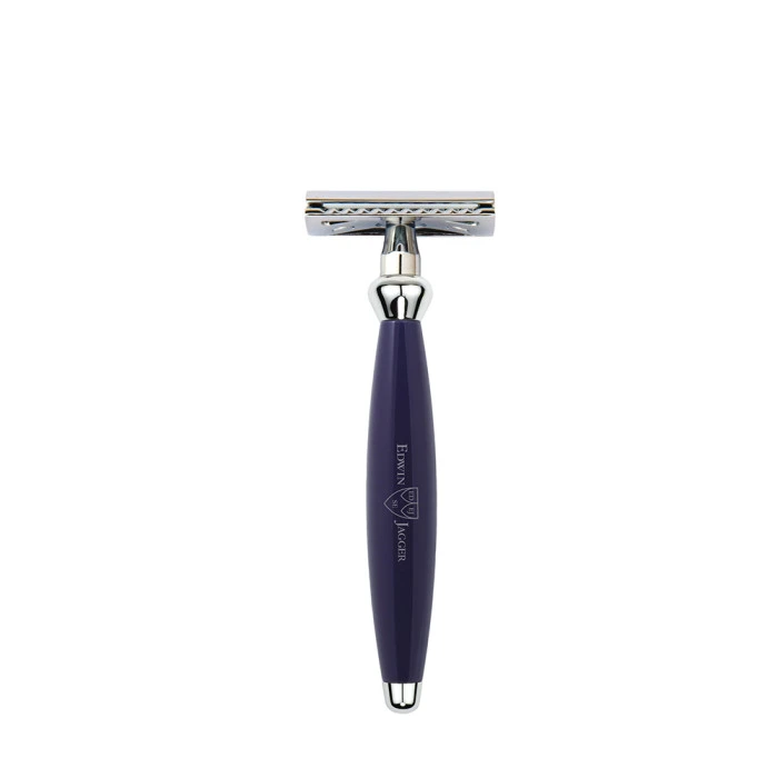Edwin Jagger Bulbous Blue DE Safety Razor + Free Feather Blades 1 Edwin Jagger Bulbous Blue DE Safety Razor + Free Feather Blades