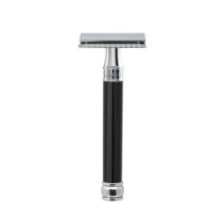 Edwin Jagger DE86 Long Black DE Safety Razor (Closed Comb)