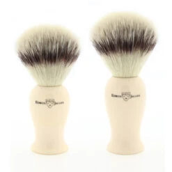 Edwin Jagger EJ107 Imitation Ivory Shaving Brush (Synthetic Silver Tip)