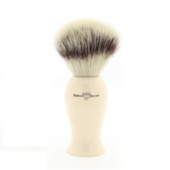 Edwin Jagger Imitation Ivory Synthetic Silver Tip Shaving Brush (Deluxe)