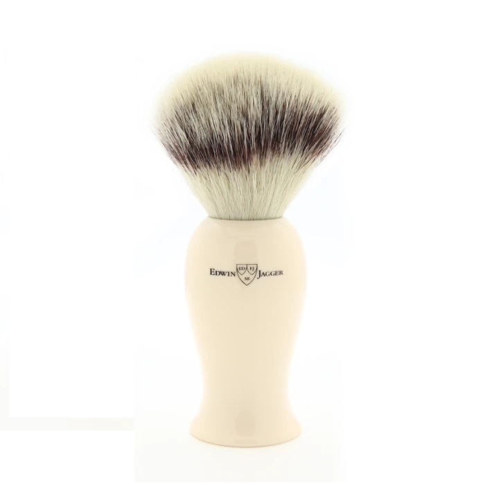 Edwin Jagger Imitation Ivory Synthetic Silver Tip Shaving Brush (Deluxe) 1 Edwin Jagger Imitation Ivory Synthetic Silver Tip Shaving Brush (Deluxe)