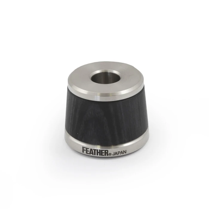 Feather WS-D2S Wood Handle Stainless Steel DE Razor & Stand 2 Feather WS-D2S Wood Handle Stainless Steel DE Razor & Stand - Image 2