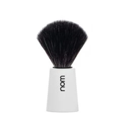 Nom Carl White Shaving Brush (Black Synthetic)