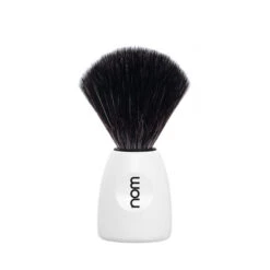 Nom Lasse White Shaving Brush (Black Synthetic)