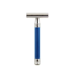 Edwin Jagger 3ONE6 Stainless Steel Anodised Blue DE Safety Razor