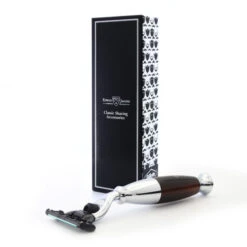 Edwin Jagger Imitation Horn & Chrome Mach 3 Razor 14 Edwin Jagger Imitation Horn & Chrome Mach 3 Razor -Shaving Supply Store r362cr with packaging