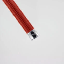 Edwin Jagger 3ONE6 Stainless Steel Anodised Red DE Safety Razor -Shaving Supply Store ss close up handle r